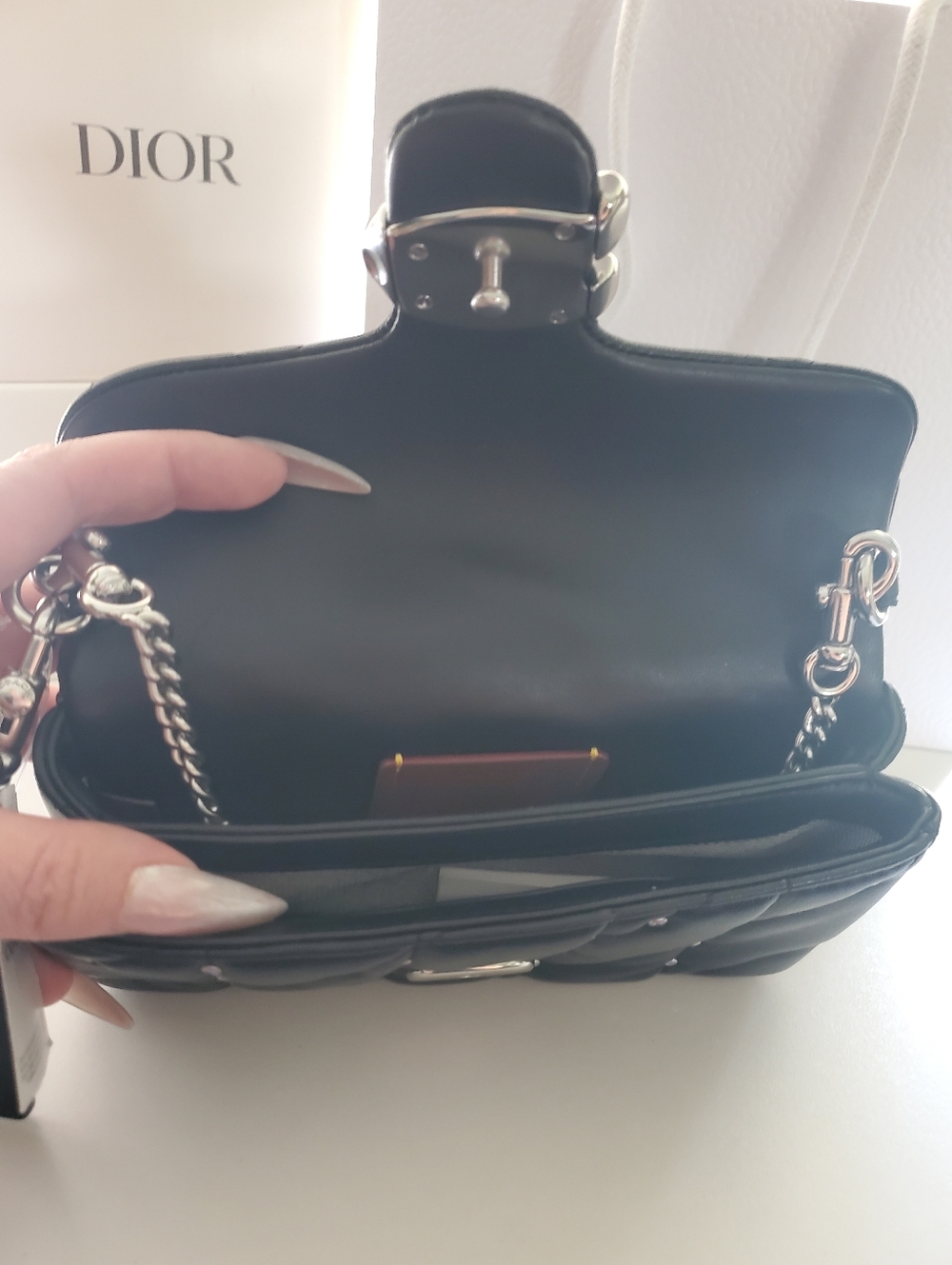 Coach Quilted Crystal Tabby Crossbody Bag RETAIL- Black Silver Hardware NEW - Picture 10 of 14